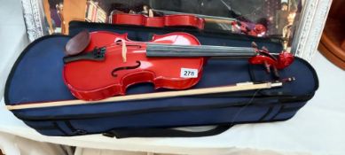 A Stentor 3/4 violin with case COLLECT ONLY