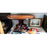 A Mahogany finished oval coffee table COLLECT ONLY