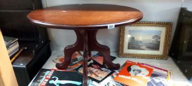 A Mahogany finished oval coffee table COLLECT ONLY