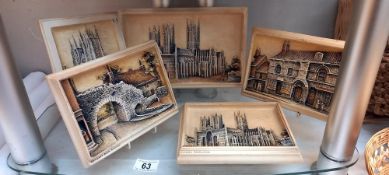 5 Ivorex plaques of scenes of Lincoln