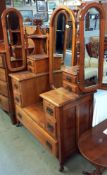 An Edwardian triple mirror dressing table, COLLECT ONLY