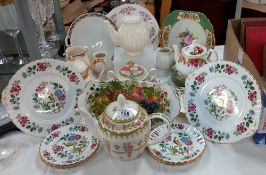 Royal Stafford birds of paradise plates, teapots etc