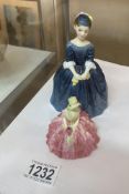 2 Royal Doulton figures, Cherie HN2341 and Chloe rd no 784558