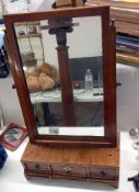 Victorian dressing table mirror with 3 drawers COLLECT ONLY