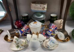 A quantity of cups and saucers