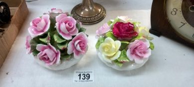 Coalport and Aynsley porcelain flower posies