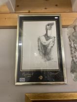 A framed and glazed signed Robert Heindel Phantom of the Opera print, signed by Michael Crawford and
