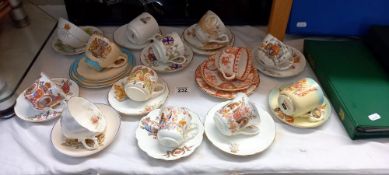 A good selection of Queen Victoria onwards cups and saucers