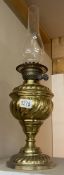 A Victorian brass oil lamp COLLECT ONLY