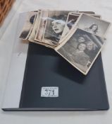 An album of autographs including Joanna Lumley, Cyril Smith etc plus some photos