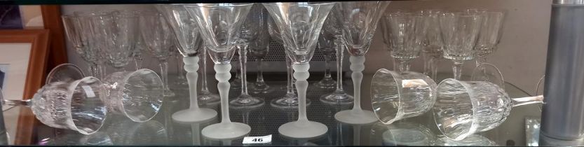 A selection of wine glasses