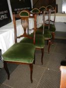 A set of four Edwardian mahogany dining chairs, COLLECT ONLY.