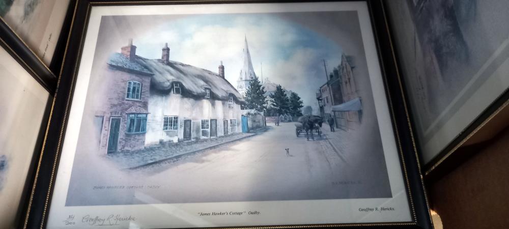 Eight framed and glazed prints including London scenes, COLLECT ONLY - Image 7 of 9