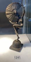 An art deco style bronze figure