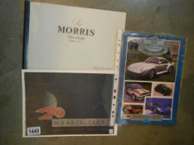 Three facsimile brochures for Morris cars.