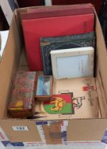 A quantity of vintage books including Ten years a cowboy, early Hillman Minx manual etc plus vintage