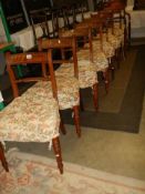 A set of eight mahogany dining chairs, COLLECT ONLY.
