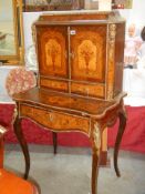 A marquetry inlaid ladies writing desk, COLLECT ONLY.