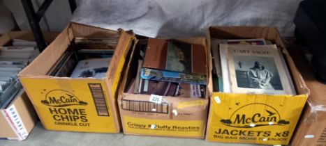 3 boxes of vintage booklets and travel books