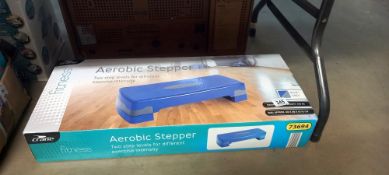 A boxed Aerobic stepper COLLECT ONLY