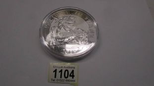 A 10 0z .999 silver 2020 George and the dragon coin.