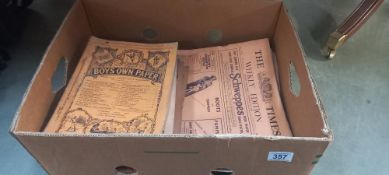 A box of Boys own paper magazines and The Times weekly editions (1939)