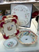 A quantity of collectors plates including Myott, Aynsley and Spode dish etc