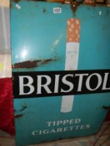 A very good Bristol Tipped Cigarettes enamel sign, COLLECT ONLY.