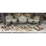 A selection of flatware cutlery and a quantity of tureens etc COLLECT ONLY