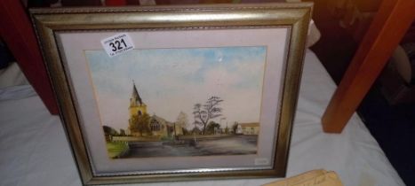 A watercolour landscape by Barbara Langton, Misterton, Doncaster