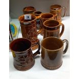 A quantity of assorted tankards