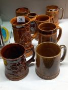 A quantity of assorted tankards