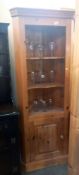A pine corner cabinet, COLLECT ONLY
