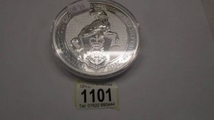 A 10 0z .999 silver 2022 White Greyhound of Richmond coin.