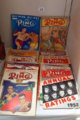 A good selection of 1950's 'The Ring' boxing magazines