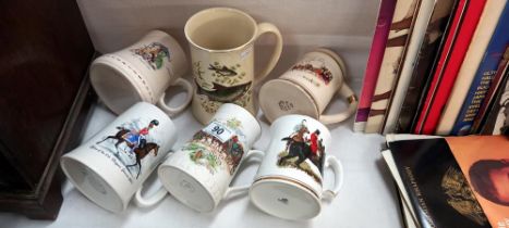 6 assorted tankards