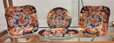 4 early John rose Japan's plates, pre-Coalport factory early 19thC