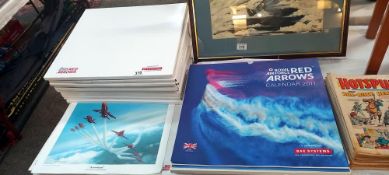 A collection of 15 unused boxed Red Arrows calendars, including; 2 x 2011, 2 x 2010, 2000, 2005,