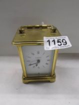 A good brass carriage clock.