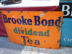 A Brooke Bond Dividend Tea enamel sign, COLLECT ONLY.