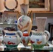 A selection of vases and jugs including Sylvac, Chelsea works, Burslem etc