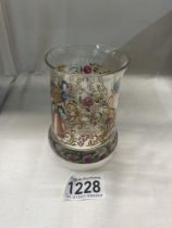 A beautiful hand painted Victorian glass