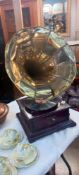 A reproduction horn gramophone, working when tested COLLECT ONLY