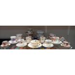 A mixed lot of tea cups and saucers, COLLECT ONLY