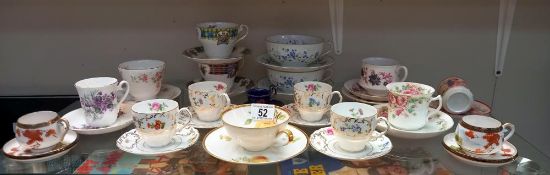 A mixed lot of tea cups and saucers, COLLECT ONLY