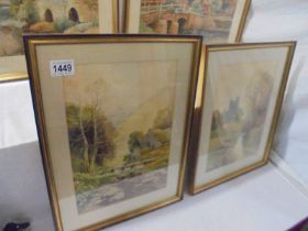A pair of framed and glazed rural scene watercolours, COLLECT ONLY