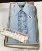 Men's Vintage style shirt with frills. 1x separate attachable Van Heusen Collar