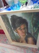 A framed circa 1960's portrait print. COLLECT ONLY.