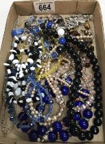 A mixed lot of necklaces including pearls