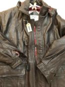 Menâ€™s Large Leather Coat. Good Condition